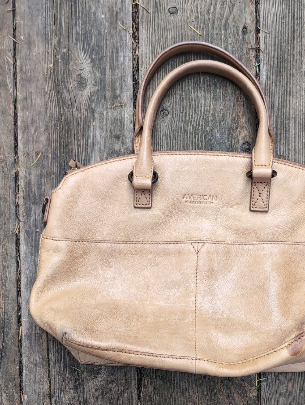 American Heritage Co. Tan Leather Purse Tote Mini For Satchel